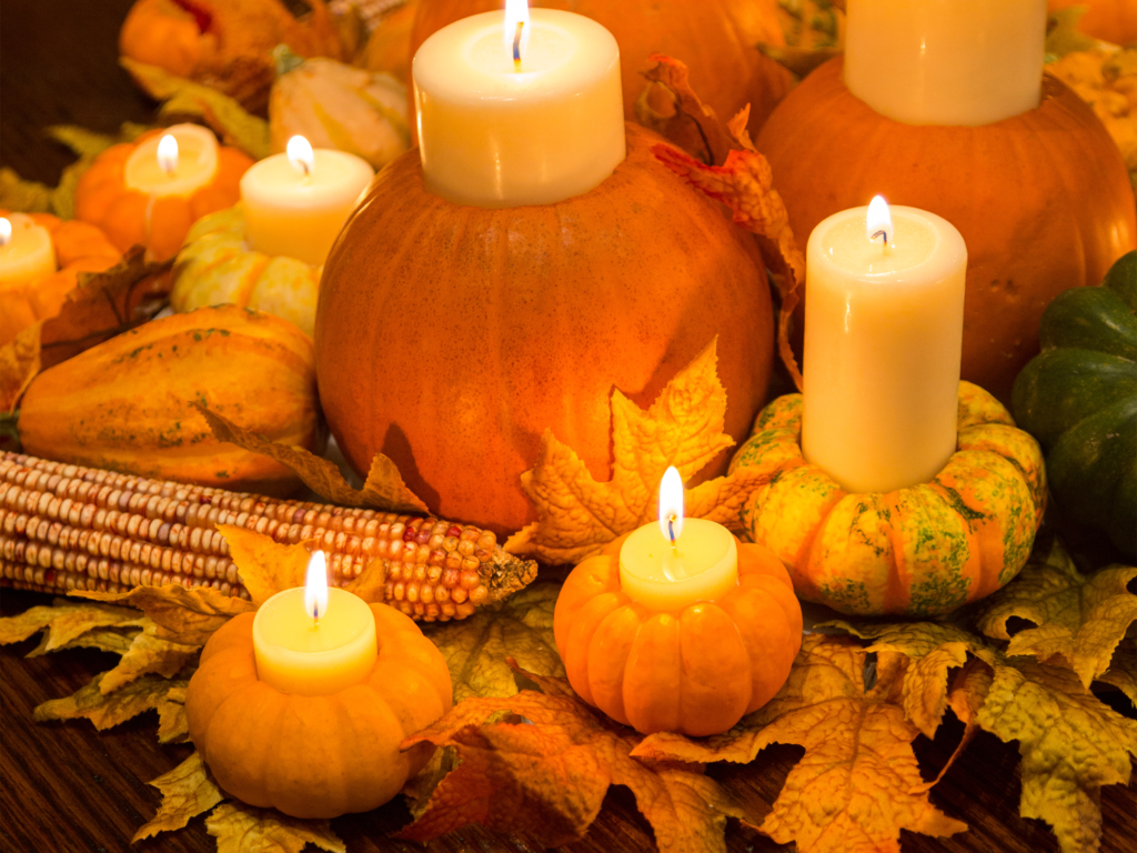 Indoor fall centerpiece