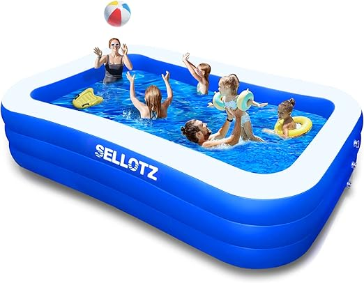 SELLOTZ Inflatable Pool for Kids and Adults, 120