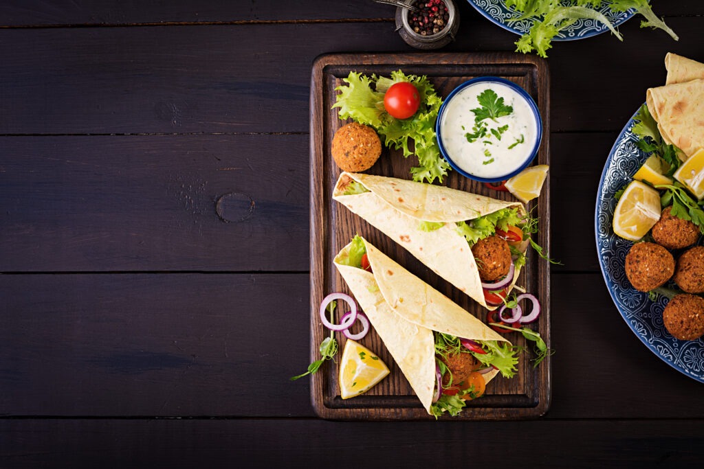 Buffalo Chick Pea Wraps meal prep